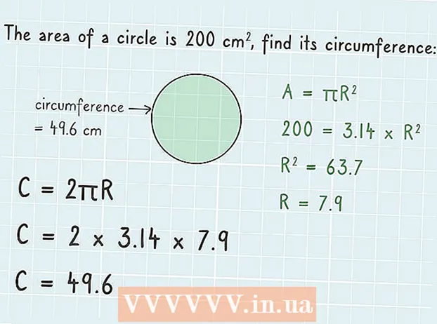 Calculați circumferința cu aria