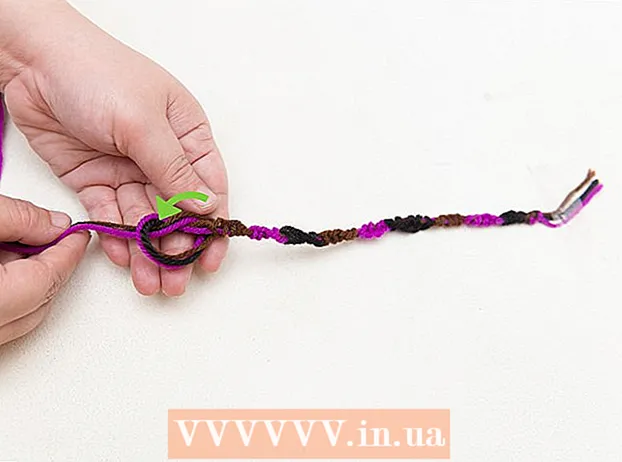 Making a bracelet from strings
