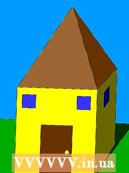 Piirustus yksinkertainen talo