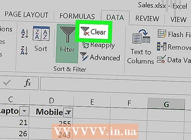 Odstráňte filtre v programe Excel