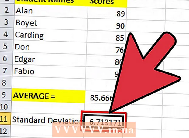 Excel 2007-də ​​ortalama və standart sapmanın hesablanması