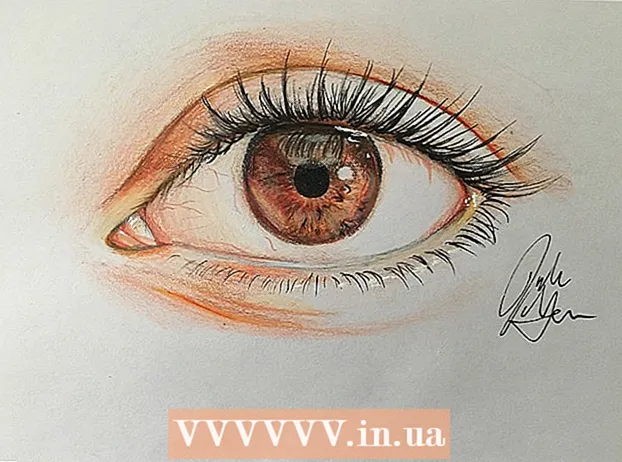 איך לצייר עין עם עפרונות צבעוניים