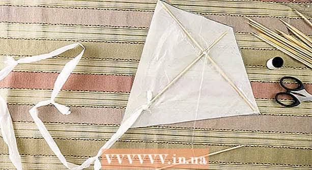 ビニール袋から凧を作る方法
