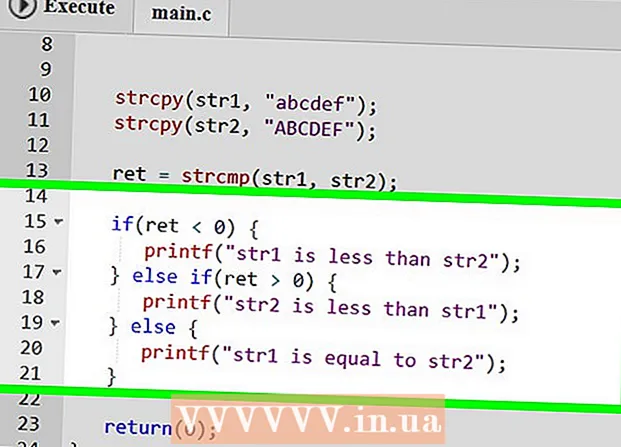 Hoe twee strings in de programmeertaal C te vergelijken?